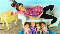 БЕРЕМЕННАЯ МАМА РАБОТАЕТ НЯНЕИ?? Мультик #Барби Катя и Семья Куклы Игрушки для девочек IkuklaTV
