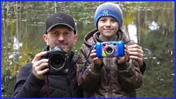 Детская Цифровая Фотокамера Kidizoom Duo от VTECH. Даник и папа фотографируют пейзаж
