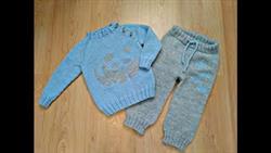 Детский джемпер (пуловер) с планкой спицами без швов на любой размер. Реглан снизу.
