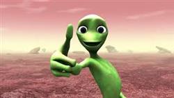 Инопланетянин танцует.Зеленый человечек танцует.Dame Tu Cosita
