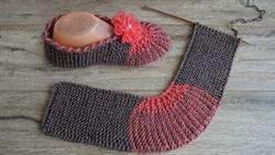      | Eazy slippers on two knitting needles | KOLAY PATIK MODELI
