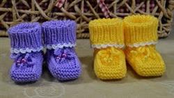   ( 0  1).  .  Knitting Baby booties
