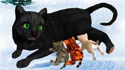 СИМУЛЯТОР Маленького КОТЕНКА #25 Мир кошек и котов с Кидом. Челлендж - победить всех Боссов зимой
