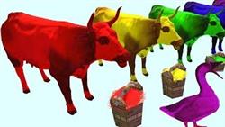         Learn colors with animals COWS CAT GOOSE 