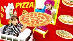 A historia das criancas Desafio de pizza de Vania e Mania educac?a?o Five kids Cinco Crianc?a