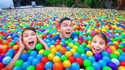 Ball Pit Pool Challenge Full Of 30,000 Colorful Ball Pall Pit Balls
