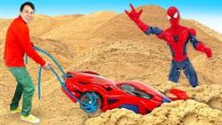 Человек Паук в видео онлайн - Машинки и Супергерои в Мастерской Фёдора! - Игры для мальчиков.
