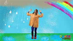 Colorful rain dance in kindergarten video