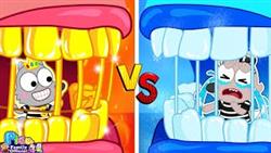 Do You Like Gold Teeth Or White Teeth?The Teeth Get Hurt!#2|Stop Eating Hot Vs Cold Food|Pica Family
