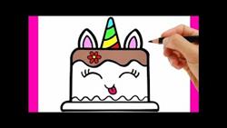 Drawing a cake for kids with song / Qoshiq bilan bolalar uchun tort chizish