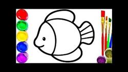 Drawing fish for children simple