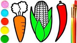 Drawing Vegetables For Kids / Menggambar Sayuran Untuk Anak-Anak
