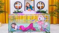Five Kids Secret Mermaid Room Under My Bed + More Childrens Songs And Videos
