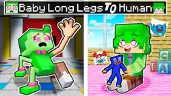 From BABY LONG LEGS to HUMAN in Minecraft!