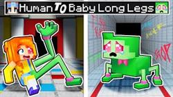 From HUMAN To BABY LONG LEGS In Minecraft!
