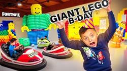 Giant LEGO Birthday Party or FORTNITE?  Shawns Bday Vlog (FV Family)