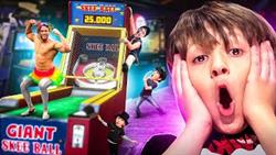 GIANT Skee Ball Challenge!  If We Lose, Our Friend Has Consequences! FV Family Vlog Game
