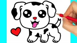 How To Draw Puppy For Kids / Bolalar Uchun Kuchukchani Qanday Chizish Mumkin
