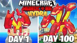 I Survived 100 DAYS As A HYDRA In HARDCORE Minecraft!

