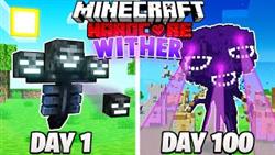 I Survived 100 DAYS as a WITHER in HARDCORE Minecraft!