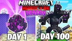 I Survived 100 DAYS As An ENDER DRAGON In HARDCORE Minecraft!
