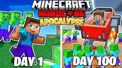 I Survived 100 DAYS In A ZOMBIE APOCALYPSE In HARDCORE Minecraft!
