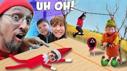 I Touched The ELF on the SHELF on Squid Game Red Light Green Light DAY! (FV Family Buddys Back 2021)