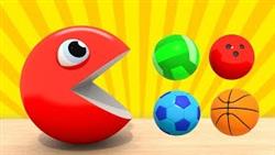 Изучаем Цвета  | ПАКМАН - Цветные Спортивные Мячи | Развивающие мультфильмы для малышей ВолшебствоТВ
