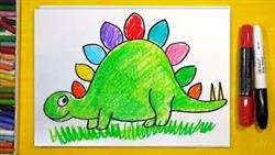 Как нарисовать Динозавра | How to draw dinosaurs  Урок рисования для детей от 3 лет

