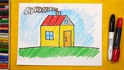 Как рисовать Дом. Урок рисования для детей от 3 лет | Раскраска для детей
