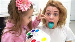 Kids pretend play colored paints, a magic toys

