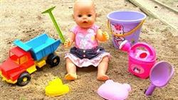Кукла Играет в Песочнице Мультик Детскии? Парк Игрушки для Песка  108mamatv
