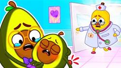 Lets Visit A Doctor With Avocado Babies?? Stay Healthy|| Funny Stories For Kids By Pit  Penny ??
