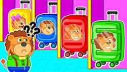Lion Family | Where Is Leos Luggage Suitcase #2 | Cartoon For Kids
