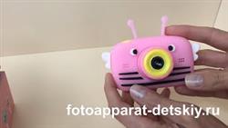 Настоящий детский цифровой фотоаппарат розовая пчёлка с селфи. Обзор.
