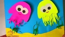 Объемная аппликация МЕДУЗЫ | Поделки с детьми  | Летние поделки | Application of jellyfish
