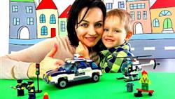 Полицейская машинка ЛЕГО Сборка лего машин Конструктор игрушки для мальчиков
