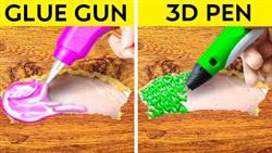SMART 3D PEN HACKS AND CRAFTS YOU NEED TO TRY || Best Glue Gun Hacks By 123 GO! GOLD