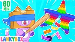 Surprising Rainbow Pinata! LankyBox Plays Mystery Box Games | LankyBox Channel Kids Cartoon
