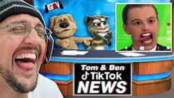 Talking Tom  Bens Tik Tok NEWS Show Interrupted Over And Over And Over And Over And Over  (FGTeeV)
