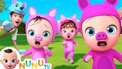 Three Little Pigs And Big Bad Wolf + More Nursery Rhymes  Kids Songs | NuNu Tv
