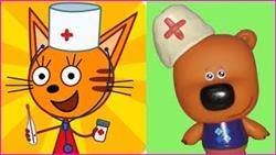 Три Кота ДОКТОРА - Ми-ми-мишки лечат КОТИКОВ Мультик-игра для детей
