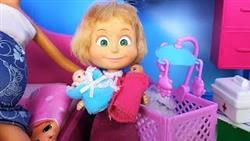 У МАШИ РОДИЛИСЬ ДВОЙНЯШКИ! Катя и Макс веселая семейка Маша куклы мультики новая серия
