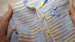 Вязание для начинающих Детская кофточка на спицах Чулочное вязание
