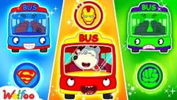 Wheels on the Superhero Bus with Wolfoo - Pretend Play Superhero for Kids | Wolfoo Official Channel